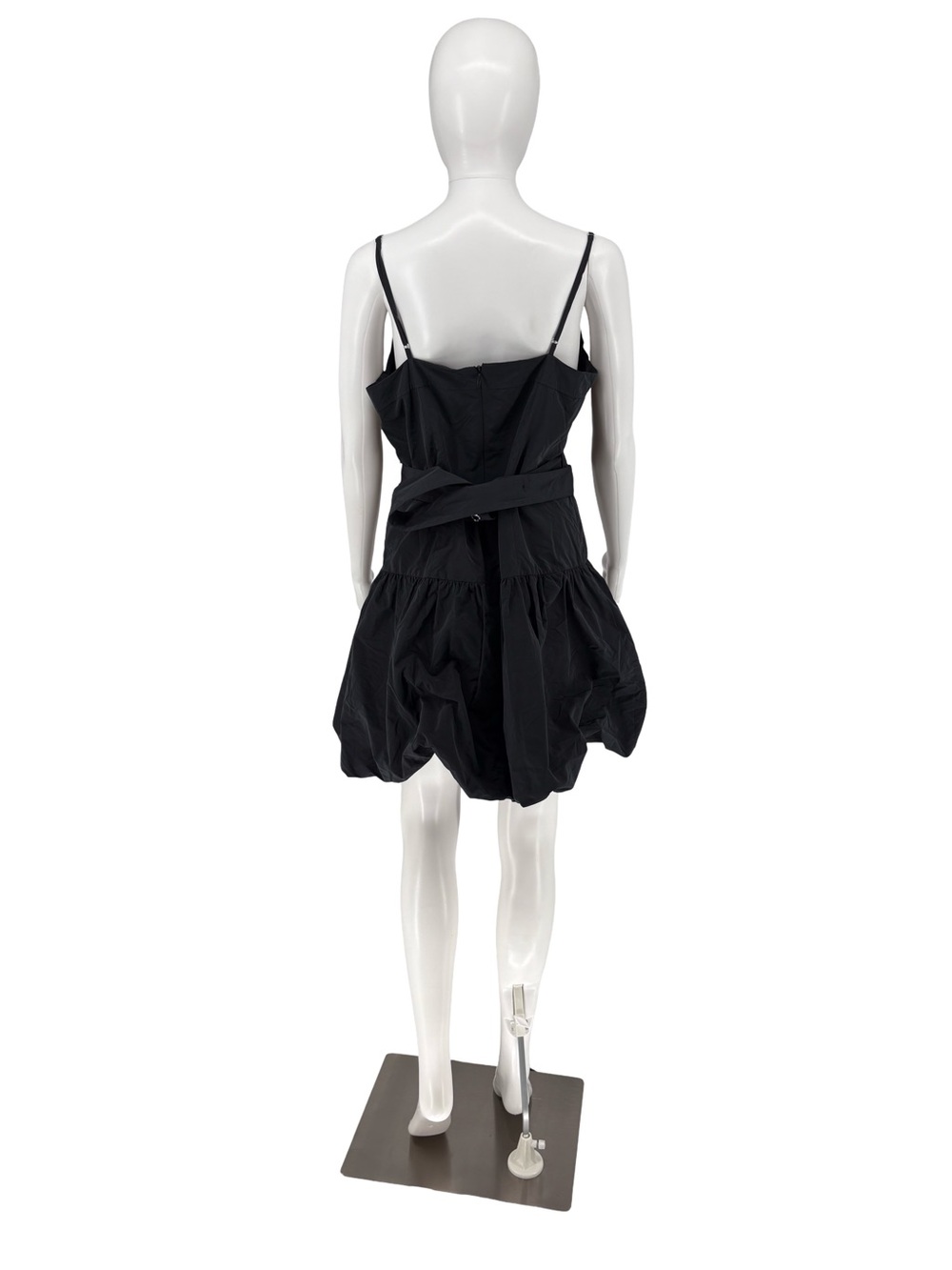 New DKNY Black Spaghetti Strap Belted Mini Dress size 10 - Picture 3 of 5